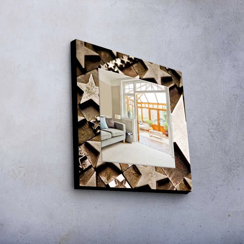 Dekorspegel 50x50 cm - Flerfärgad - Inredning - Speglar - Väggspegel