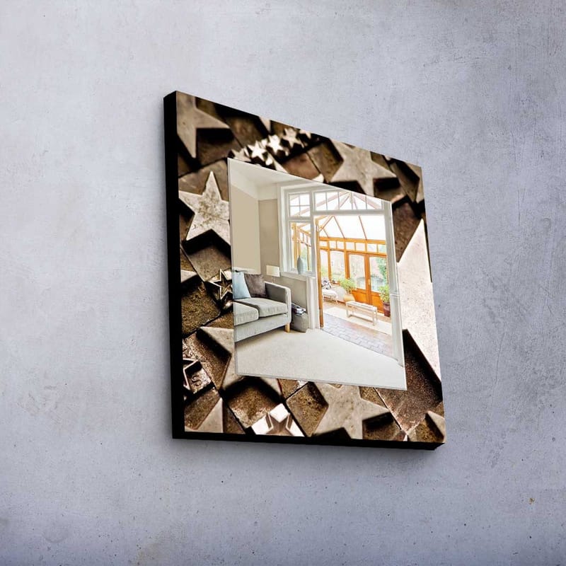 Dekorspegel 50x50 cm - Flerfärgad - Inredning - Speglar - Väggspegel