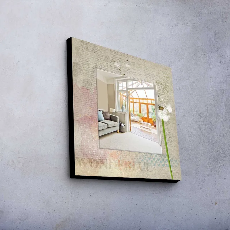 Dekorspegel 50x50 cm - Flerfärgad - Inredning - Speglar - Väggspegel