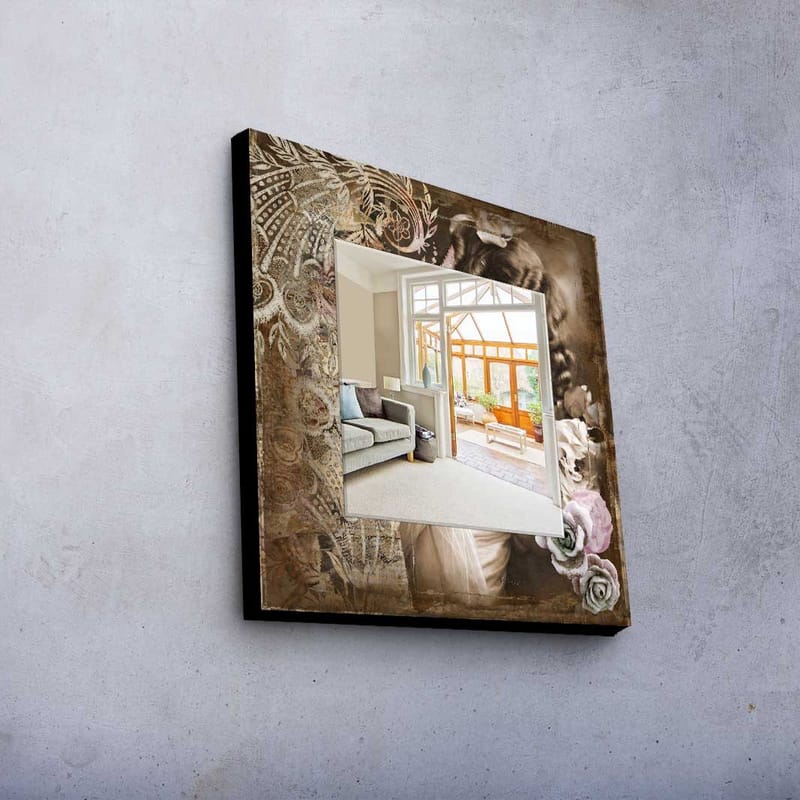 Dekorspegel 50x50 cm - Flerfärgad - Inredning - Speglar - Väggspegel