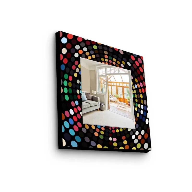 Dekorspegel 50x50 cm, Flerfärgad