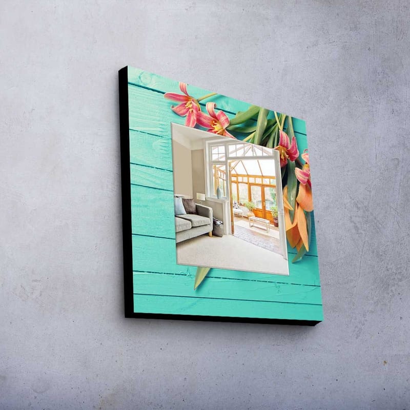 Dekorspegel 50x50 cm - Flerfärgad - Inredning - Speglar - Väggspegel