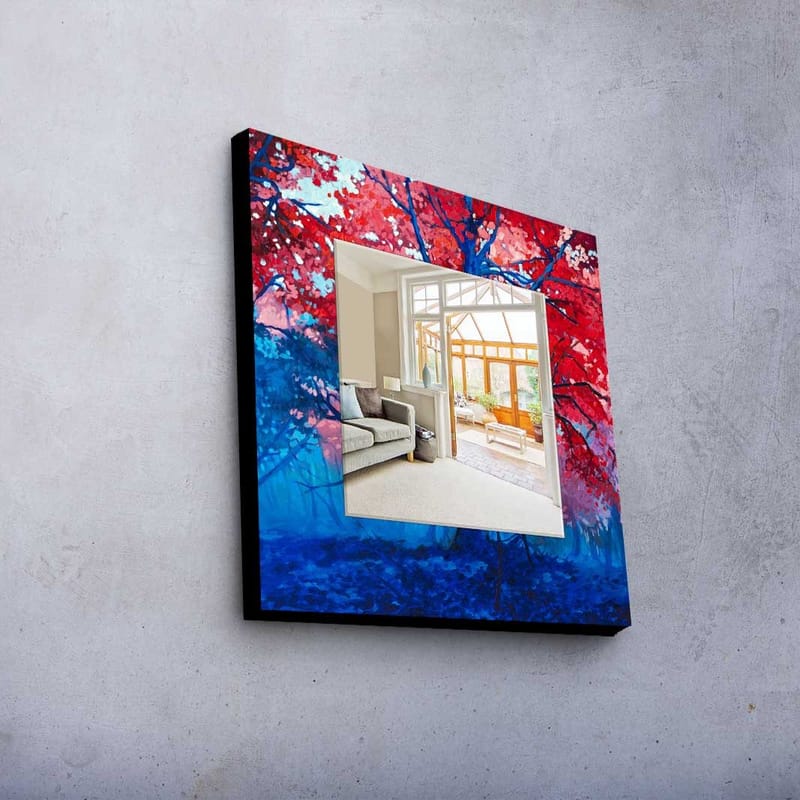 Dekorspegel 50x50 cm - Flerfärgad - Inredning - Speglar - Väggspegel