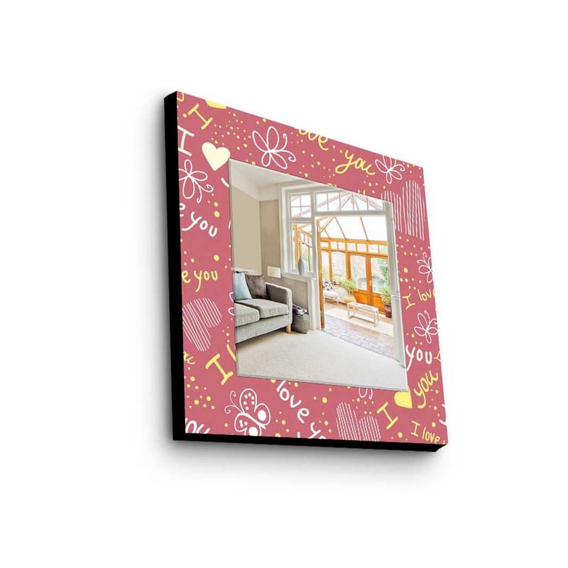 Dekorspegel 50x50 cm, Flerfärgad