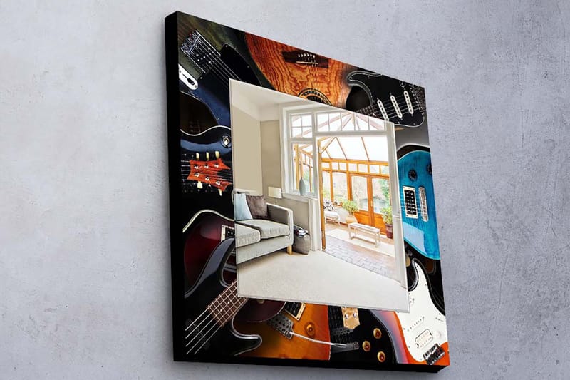 Dekorspegel 50x50 cm - Flerfärgad - Inredning - Speglar - Väggspegel