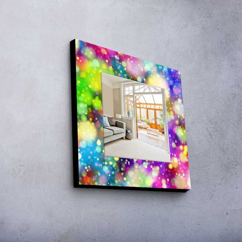 Dekorspegel 50x50 cm - Flerfärgad - Inredning - Speglar - Väggspegel