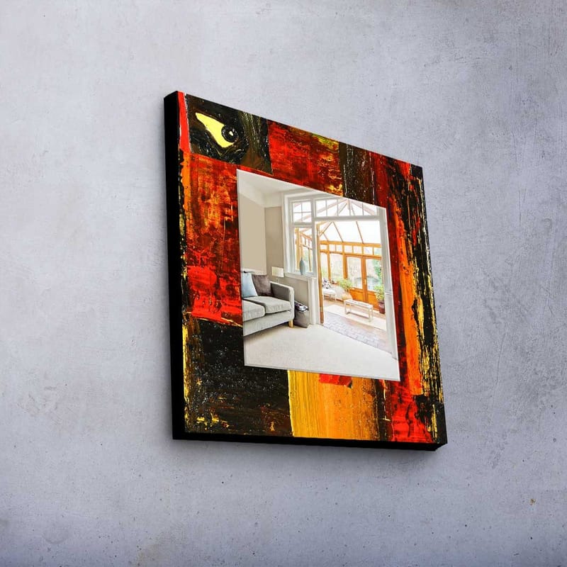 Dekorspegel 50x50 cm - Flerfärgad - Inredning - Speglar - Väggspegel