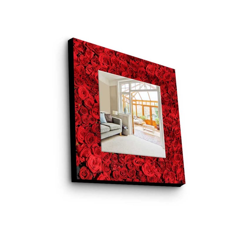 Denisova Dekorspegel 50x50 cm Christmas - Spegelglas/Tyg/Flerfärgad - Inredning - Speglar - Väggspegel