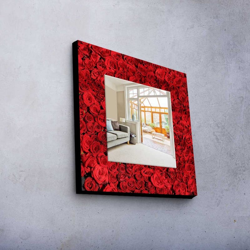 Denisova Dekorspegel 50x50 cm Christmas - Spegelglas/Tyg/Flerfärgad - Inredning - Speglar - Väggspegel