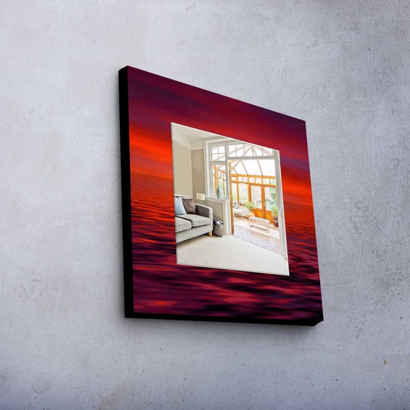 Denisova Dekorspegel 50x50 cm Christmas - Spegelglas/Tyg/Flerfärgad - Inredning - Speglar - Väggspegel