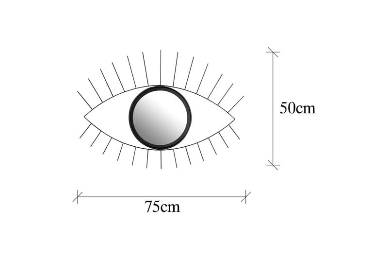 Evil Eye Spegel - Svart - Väggspegel - Hallspegel