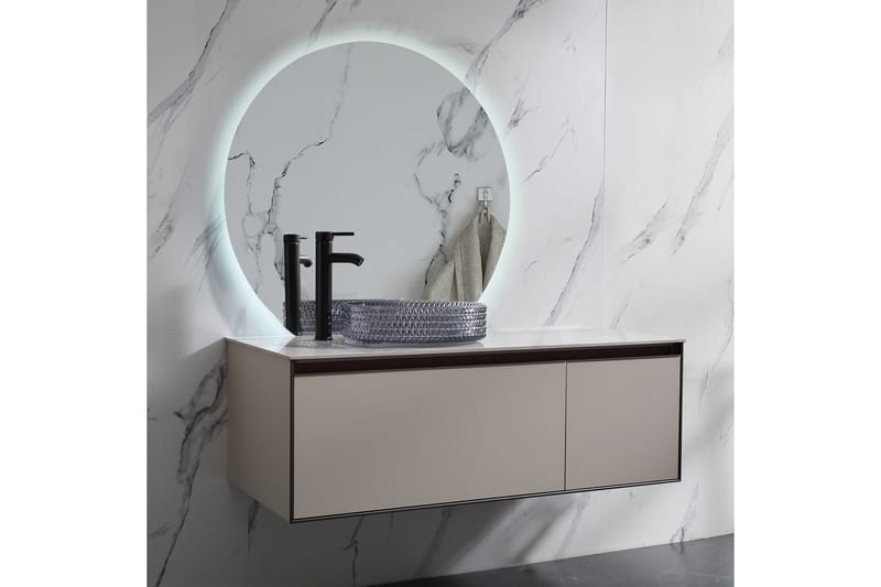 Felicia Spegel med LED-belysning Rund 80 cm Silver - Lyfco - Inredning - Speglar - Väggspegel
