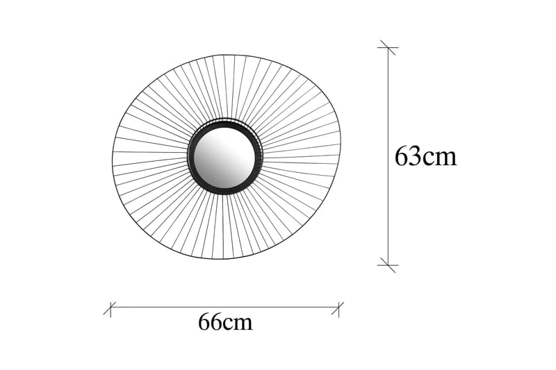 Felt Spegel - Svart - Inredning - Speglar - Väggspegel