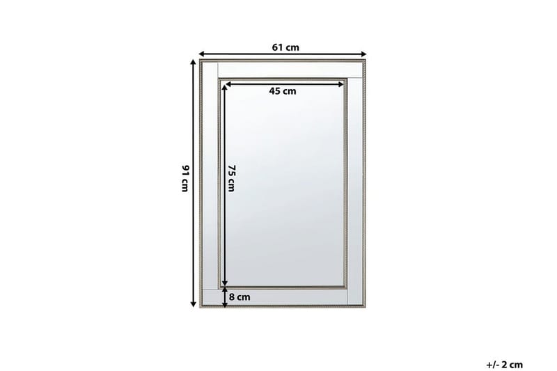 Fenioux Spegel 61 cm - Silver - Väggspegel - Hallspegel