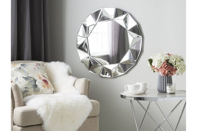 Habay Spegel 70 cm - Silver - Väggspegel - Hallspegel