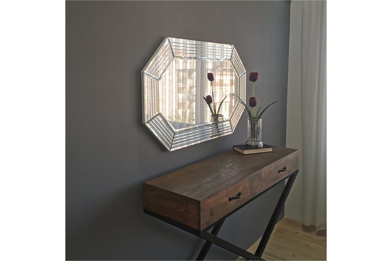 Hacher Dekorationsspegel 60 cm - Silver - Inredning - Speglar - Väggspegel
