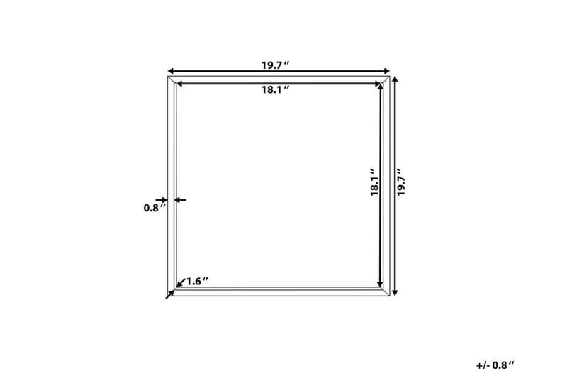 Henneberg Spegel 50x50 cm - Svart - Inredning - Speglar - Väggspegel