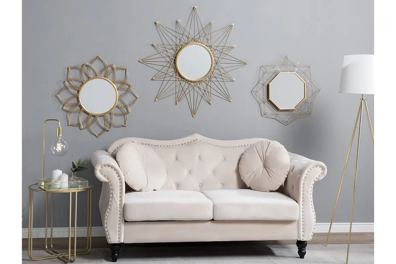 Hillion Spegel 50 cm, Guld