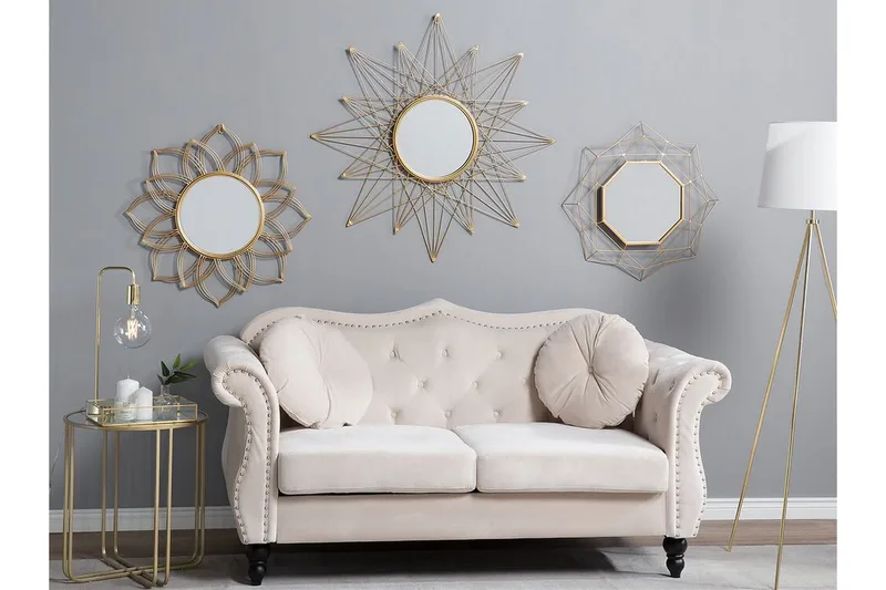 Hillion Spegel 50 cm, Guld