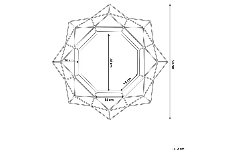 Hillion Spegel 50 cm - Guld - Inredning - Speglar - Väggspegel