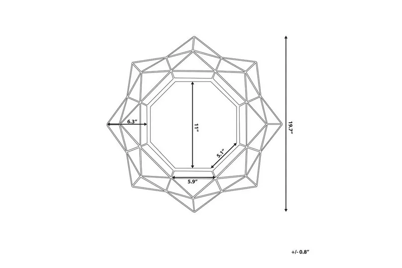 Hillion Spegel 50 cm - Guld - Inredning - Speglar - Väggspegel