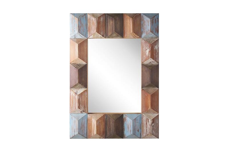 Hizote Spegel 63x90 cm - Flerfärgad - Väggspegel - Hallspegel