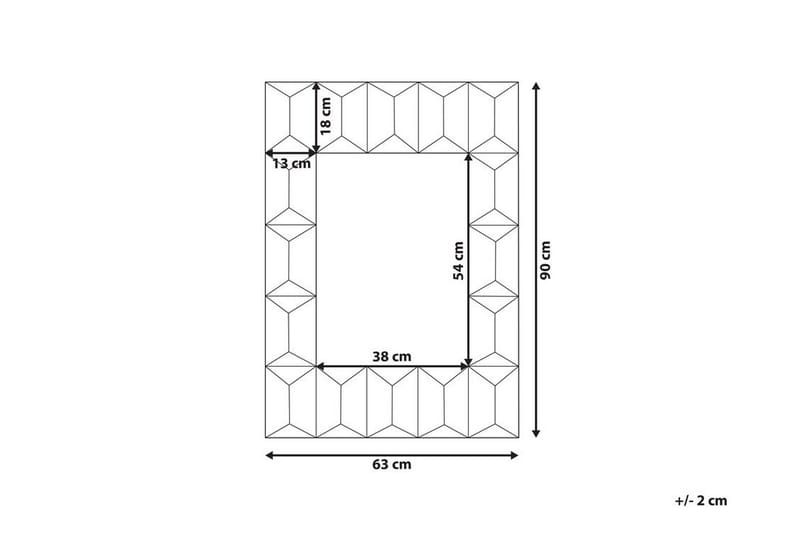 Hizote Spegel 63x90 cm - Flerfärgad - Inredning - Speglar - Väggspegel