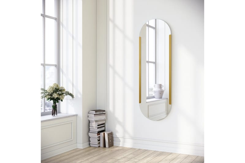 Ingang Spegel 50 cm Rektangulär, Guld