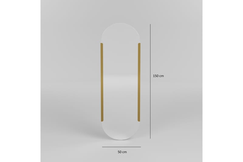 Ingang Spegel 50 cm Rektangulär - Guld - Inredning - Speglar - Väggspegel