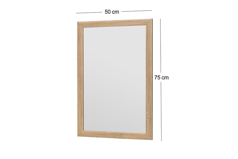 Iuydu Spegel 50 cm Rektangulär - Trä/Natur - Inredning - Speglar - Väggspegel