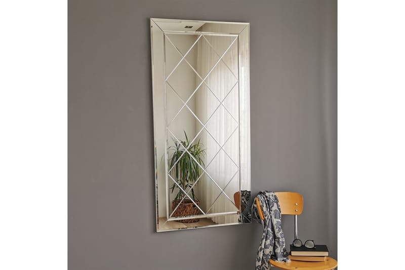 Jeremee Dekorationsspegel 130 cm - Silver - Väggspegel - Helkroppsspegel - Hallspegel