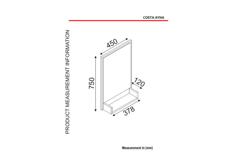 Kallina Spegel 75 cm - Beige - Inredning - Speglar - Väggspegel