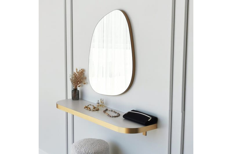 Karamea Spegel 58 cm Asymmetrisk - Guld - Inredning - Speglar - Väggspegel