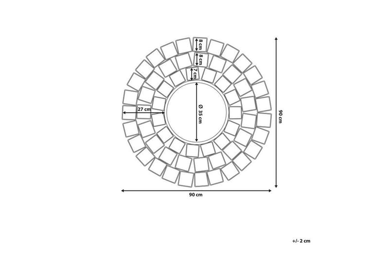 Labrit Spegel 90 cm - Guld - Väggspegel - Hallspegel