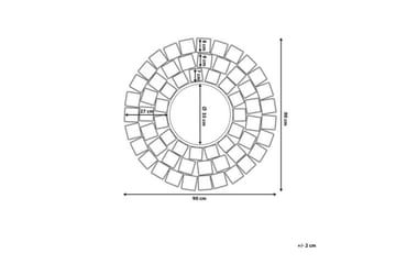 Labrit Spegel 90 cm - Guld - Inredning - Speglar - Väggspegel