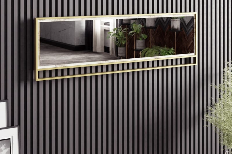 Lachasity Spegel 122 cm, Guld|Vit