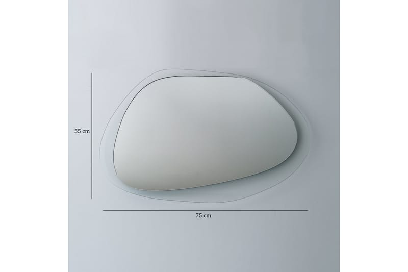 Lepinas Asymmetrisk Väggspegel 55x75 cm - Härdat Glas - Väggspegel - Hallspegel
