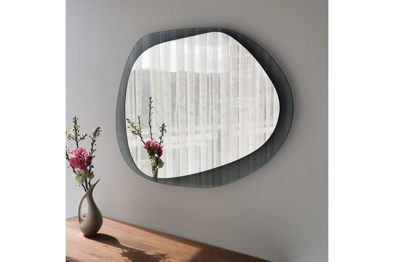 Lepinas Väggspegel 75x55 cm - Grå/Härdat Glas - Inredning - Speglar - Väggspegel
