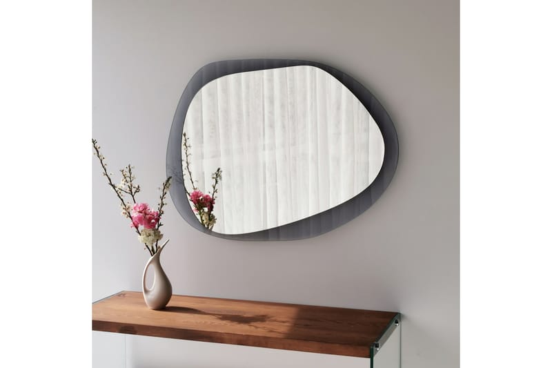 Lepinas Väggspegel 75x55 cm - Grå/Härdat Glas - Inredning - Speglar - Väggspegel