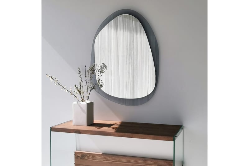 Lepinas Väggspegel 75x55 cm - Grå/Härdat Glas - Inredning - Speglar - Väggspegel