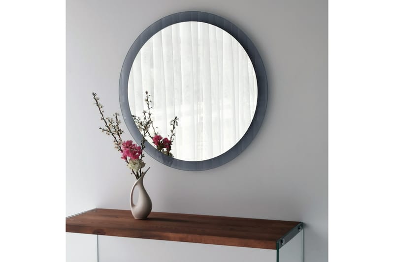Lepinas Väggspegel Rund 65 cm - Grå/Härdat Glas - Inredning - Speglar - Väggspegel