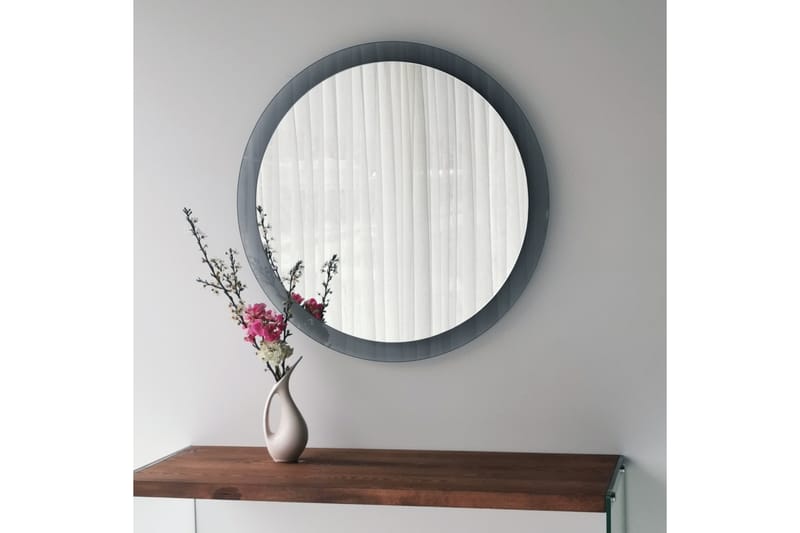 Lepinas Väggspegel Rund 65 cm - Grå/Härdat Glas - Inredning - Speglar - Väggspegel