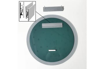 Lepinas Väggspegel Rund 65 cm - Grå/Härdat Glas - Inredning - Speglar - Väggspegel