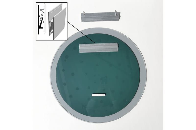 Lepinas Väggspegel Rund 65 cm - Grå/Härdat Glas - Inredning - Speglar - Väggspegel