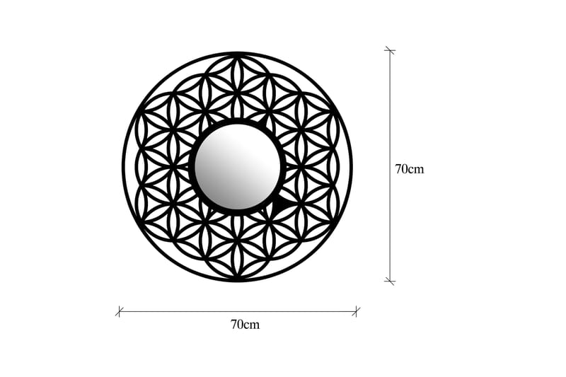 Life Spegel - Svart - Väggspegel - Hallspegel