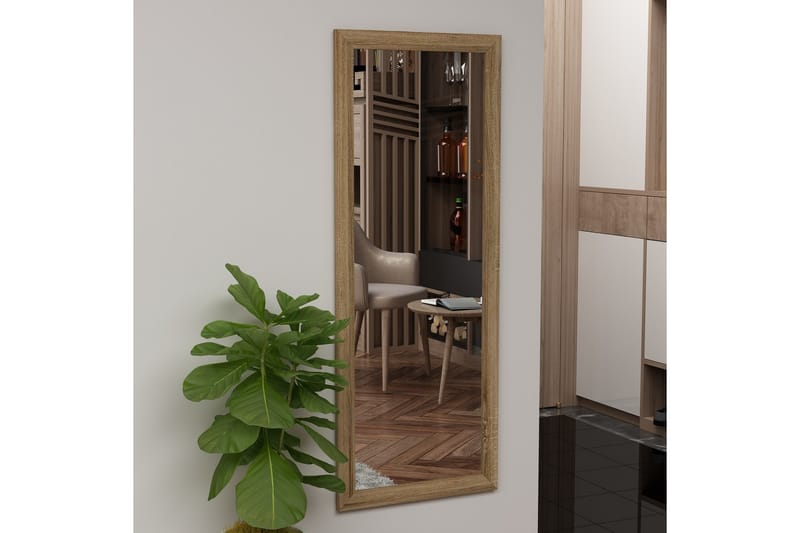 Lipa Spegel 40 cm Rektangulär - Trä/Natur - Väggspegel - Hallspegel
