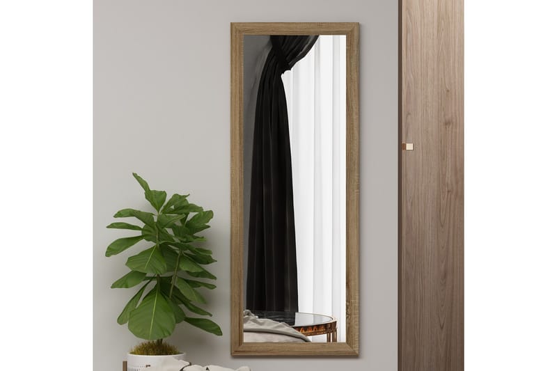 Lipa Spegel 40 cm Rektangulär - Trä/Natur - Väggspegel - Hallspegel