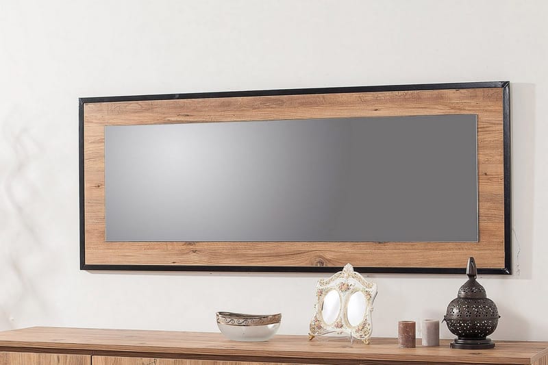 Locate Spegel 60 cm, Trä/natur/Svart