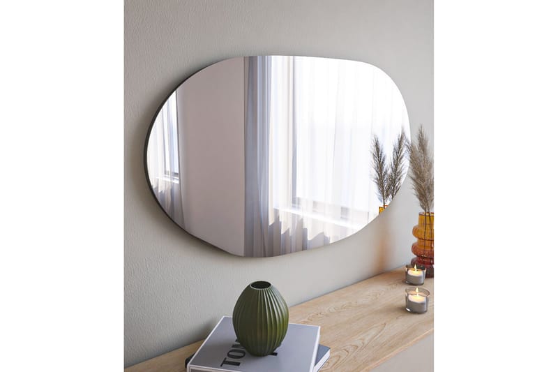 Lopi Spegel 52 cm Asymmetrisk - Svart - Väggspegel - Hallspegel