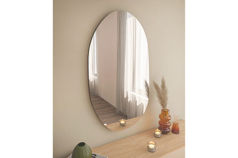 Lopi Spegel 52 cm Asymmetrisk - Svart - Väggspegel - Hallspegel